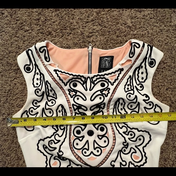 JAX Laser Cut Detail Dress-Size 4 - Picture 3 of 9